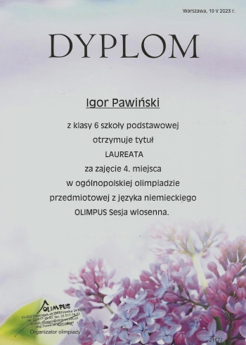 Igor Pawiński - 4. miejsce