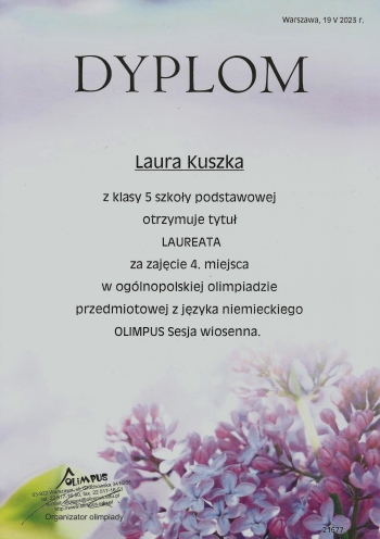 Laura Kuszka - 4. miejsce