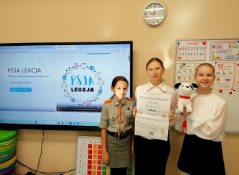 29. SU SP nr 3 - udział w programie - Psia Lekcja ze Stowarzyszeniem Zwierzęta Ludziom