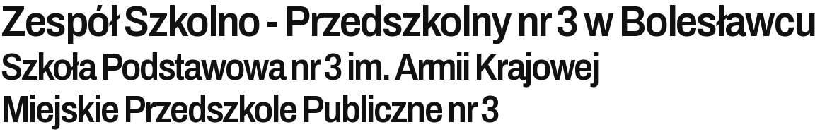 Zespół Szkolno - Przedszkolny nr 3 - link do strony głównej