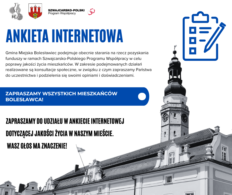 Ankieta internetowa dotycząca jakości życia w Bolesławcu