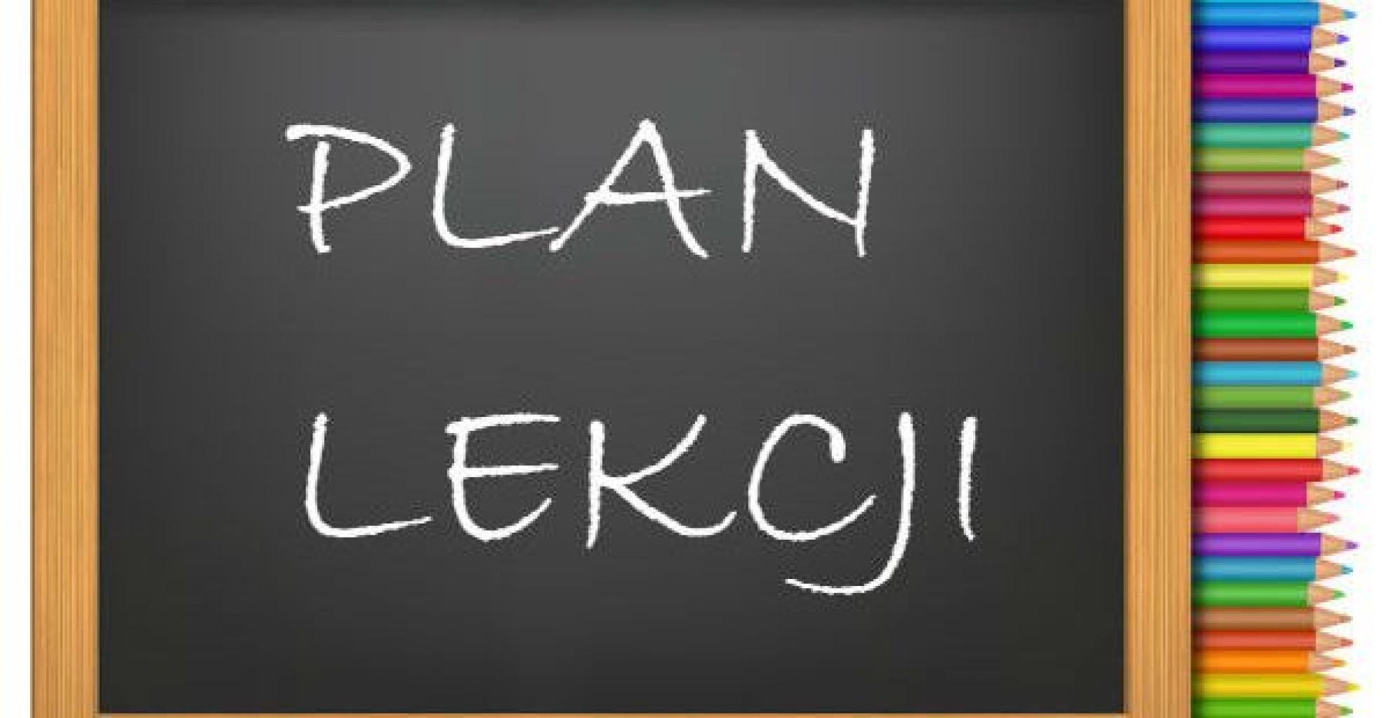 PLAN LEKCJI NA PONIEDZIAŁEK - 01.09.2025 r.