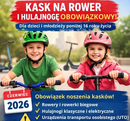 Na rower i hulajnogę tylko z kaskiem