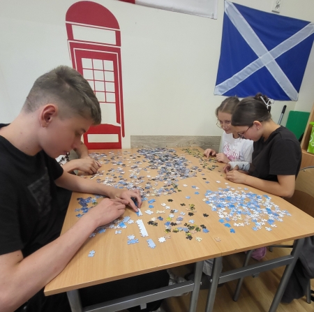 Udział uczniów w Szkolnym Turnieju Puzzli