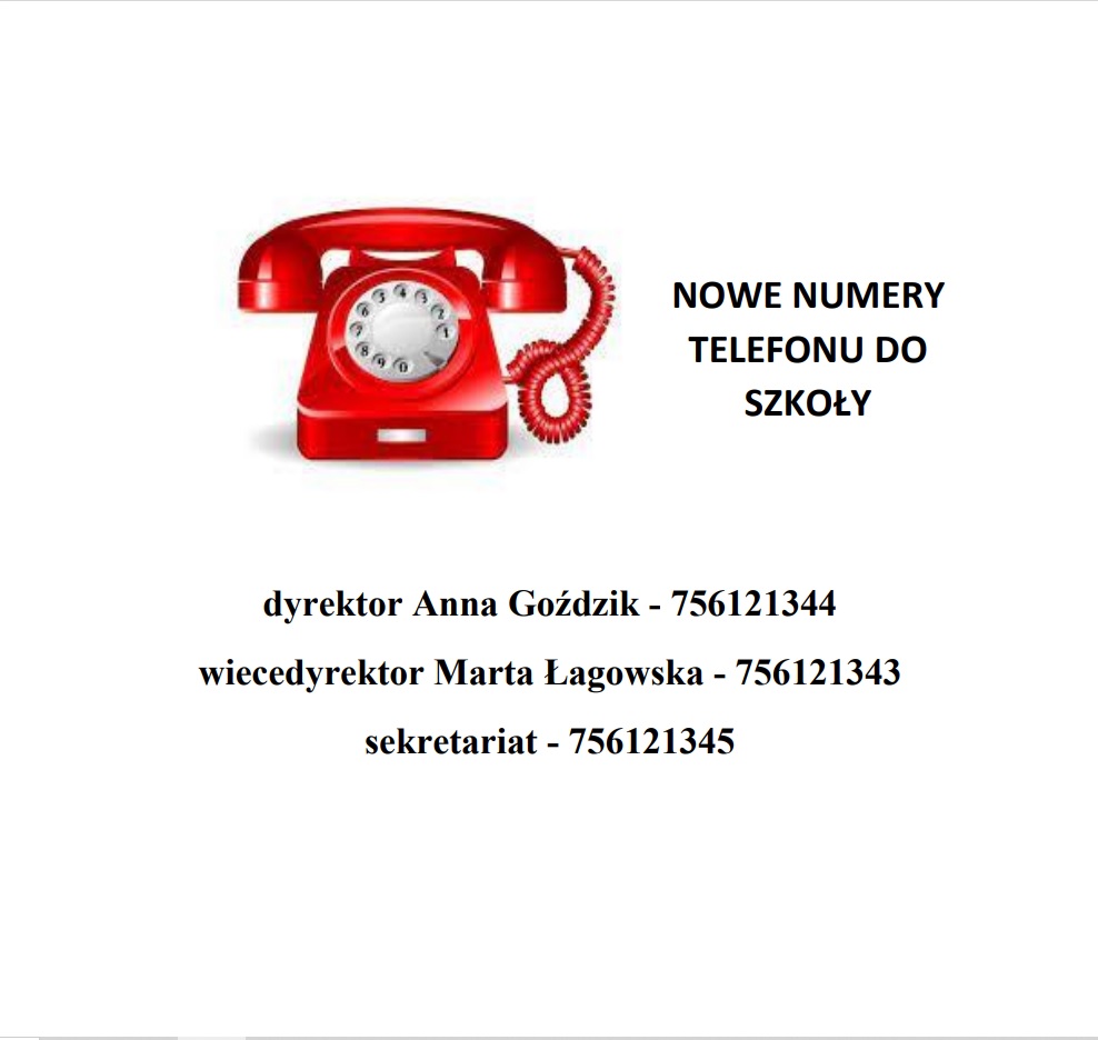 Zmiana numeru telefonu od 01.09.2022 r.